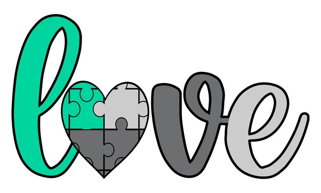 Love autism awareness day tshirt design