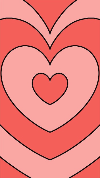 Vector love background insta story valentine's day