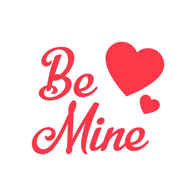 Love Be mine icon isolated on white background Vector illustration