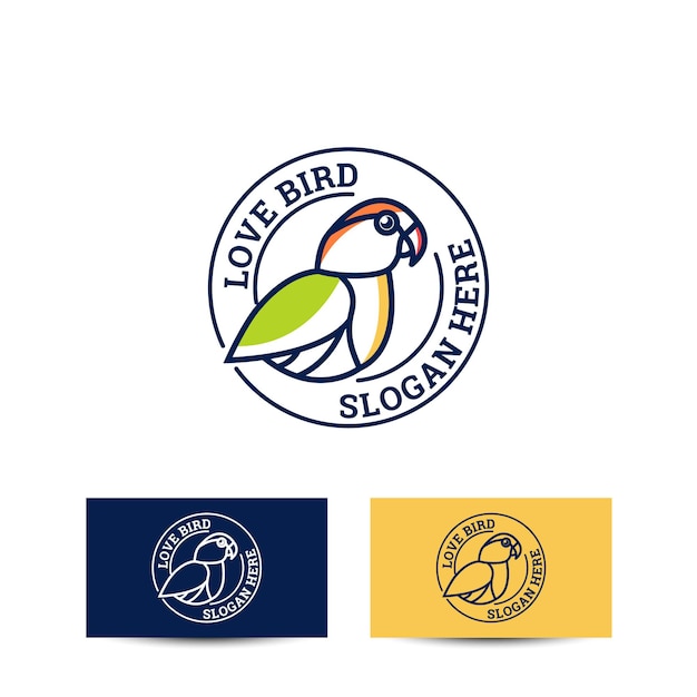 Love bird logo design concept