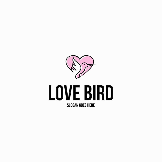 Вдохновение для дизайна логотипа Love Bird