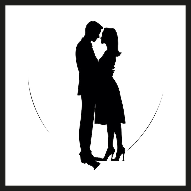 Вектор love black silhouette vector