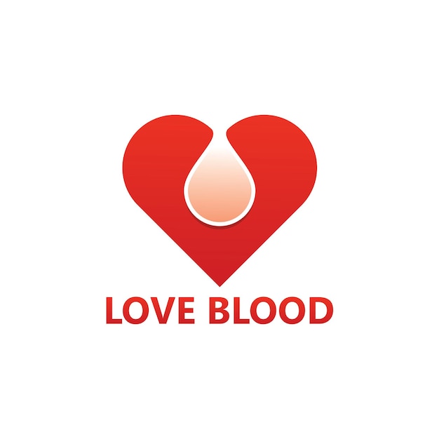 Love blood logo template design