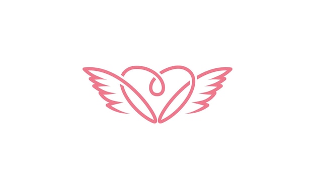 Love blood and wings for care logo design