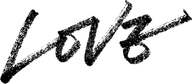 love brush calligraphy lettering handwritten text
