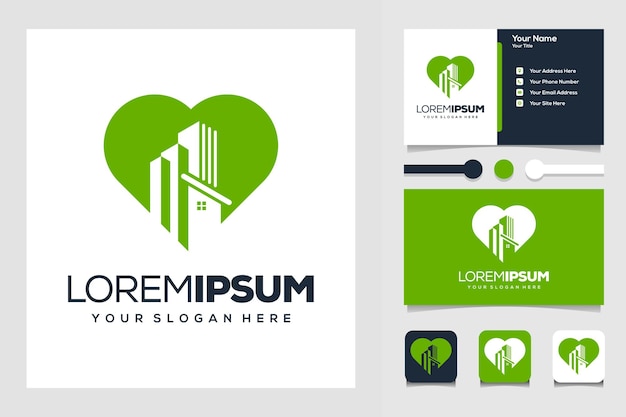 love building modern logo design business card template