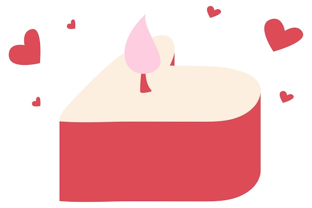 Vector love cake hand drawn valentine day sticker