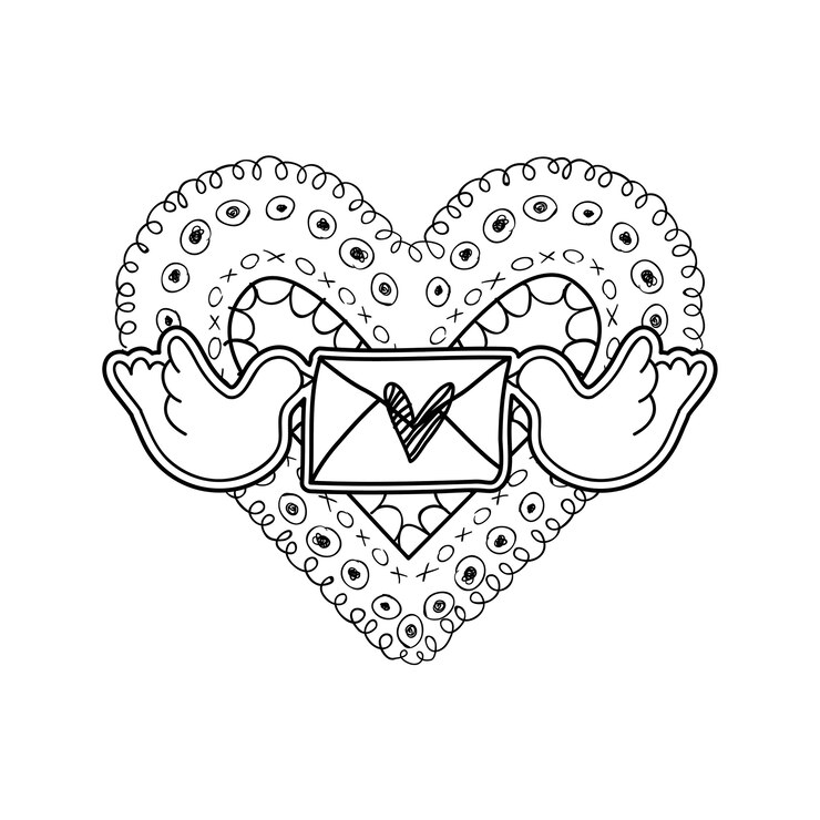 Vector 사랑 카드 디자인