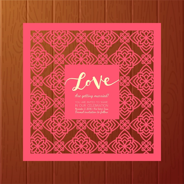 Vector love card