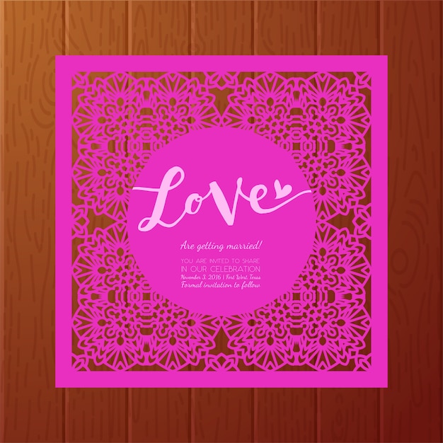 Vector love card