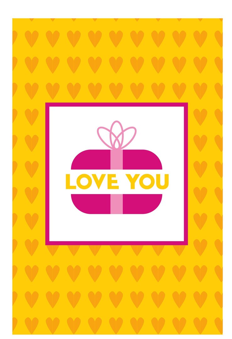 Vector love card