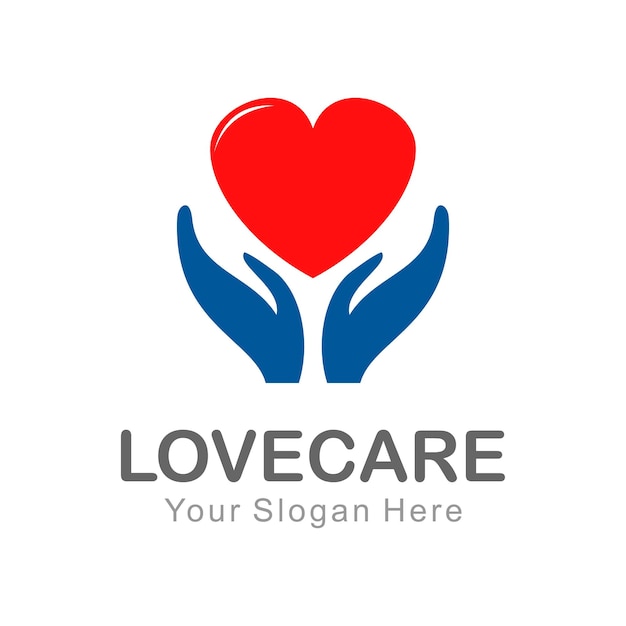 Vector love care vector logo