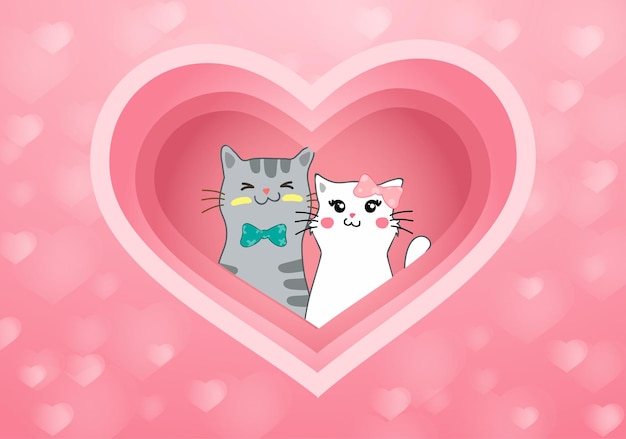 Vector love cats