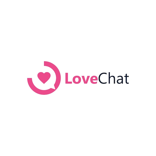 Love chat logo icon vector isolated