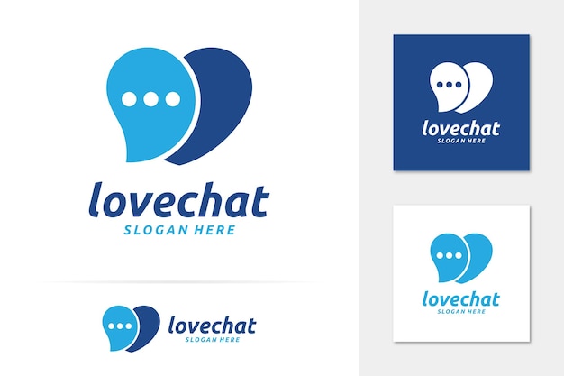 Amore chat logo vettoriale