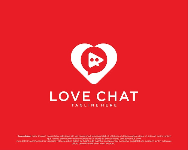 Love chat simple clean logo. dating message logo