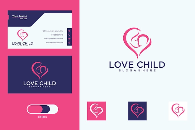 love child logo design and business card