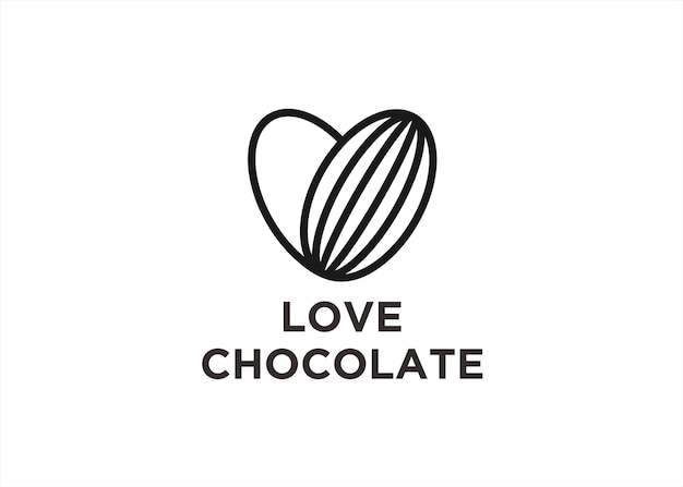 love chocolate logo design vector illustration