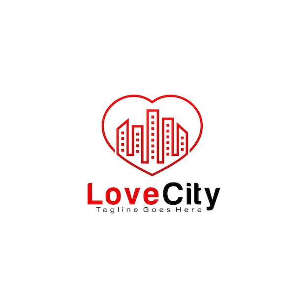 Love city logo design template