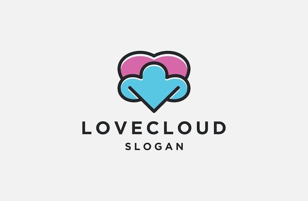 Логотип Love Cloud Эмблема сайта знакомств