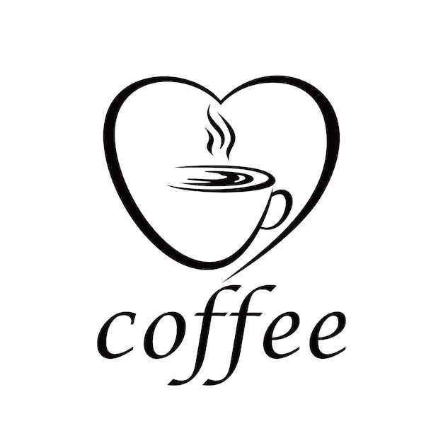 love coffee icon design romantic cappuccino sign and symbol