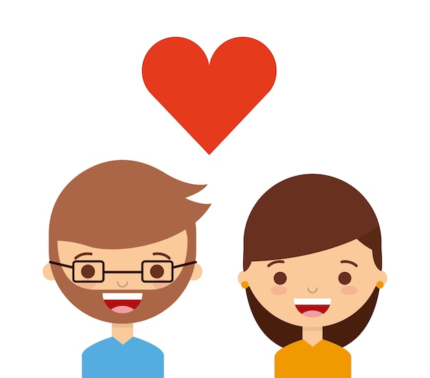 Vector love couple design, vector illustration eps10 graphic