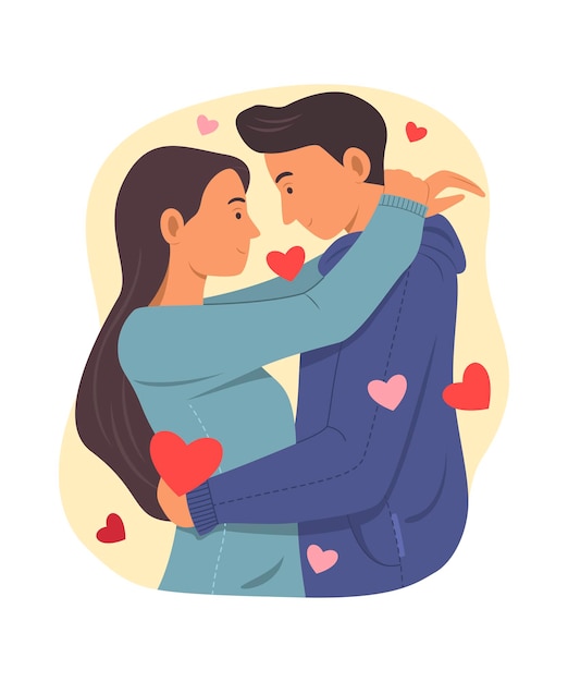 사랑 에 빠진 부부 가 포옹 하는 것