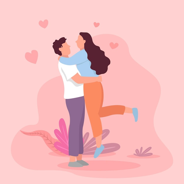 Vector love couple premium vector illustration