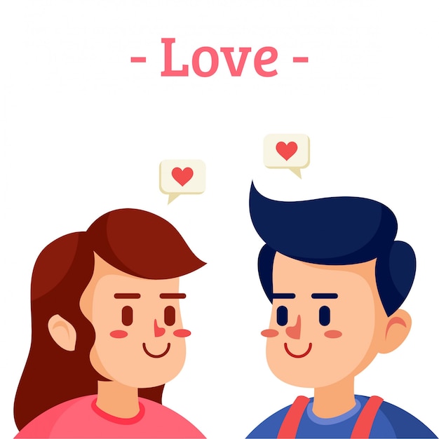 Vector love couple