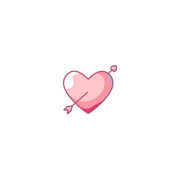 Love cute characters Pink heart icon