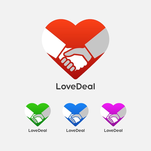 love deal logo romantische web logo vector