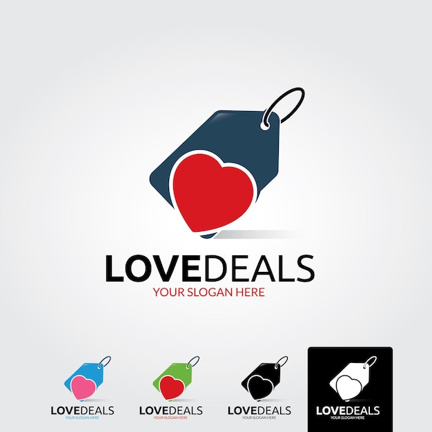 Love deals logo template  vector