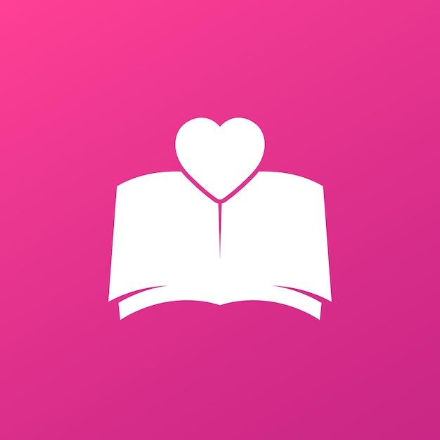 Love diary icon, vector design