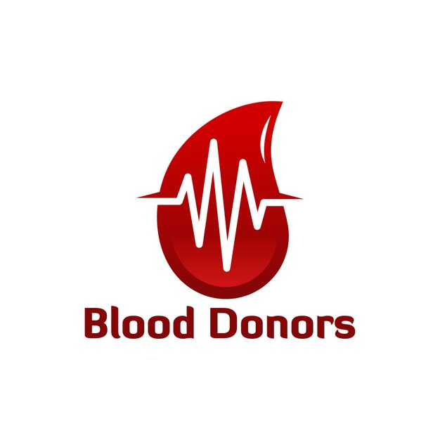 Love Donors Logo-sjabloonontwerpen, Bloeddonors Logo-ontwerpen vectorillustratie