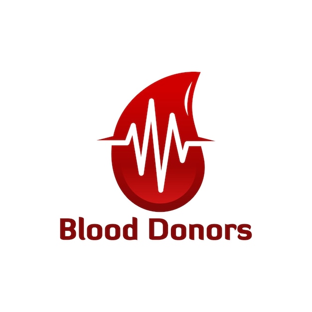 Love Donors Logo template designs, Blood Donors Logo designs vector illustration