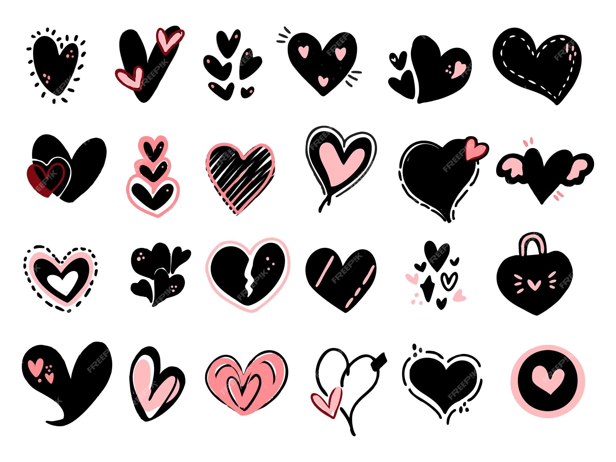 Premium Vector | Love doodle drawing element logo symbol clip art ...