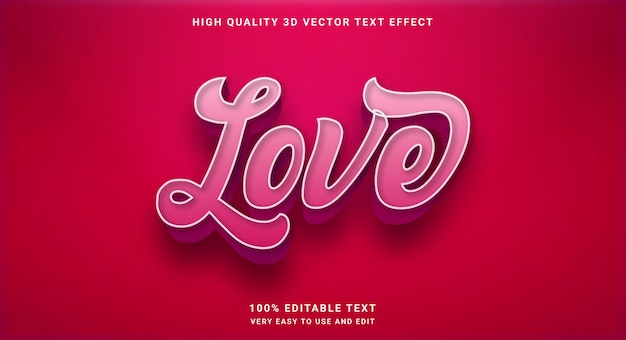 Love editable text effect