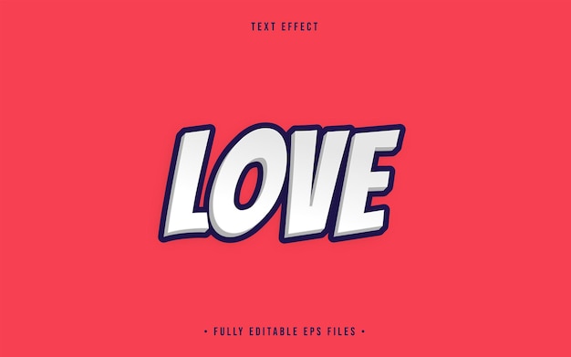 love editable vector text effect