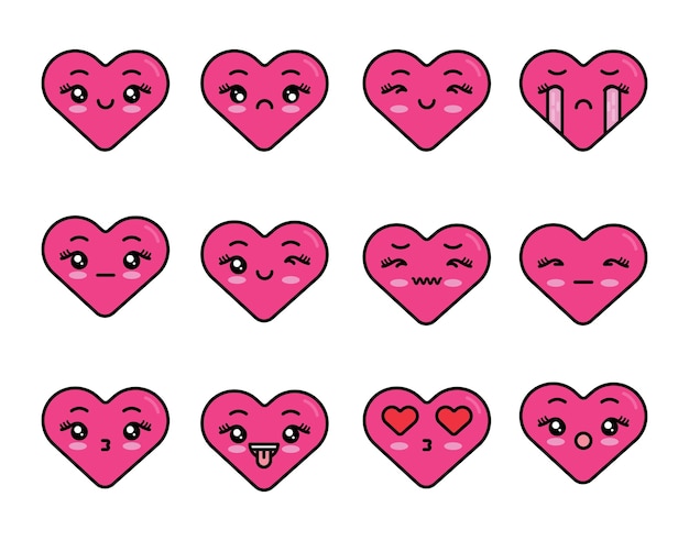 Love emoticon flat illustration