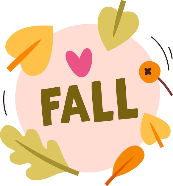 Vector love fall badge