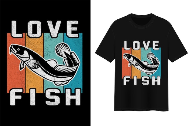 Love Fish Vector Tshirt Design