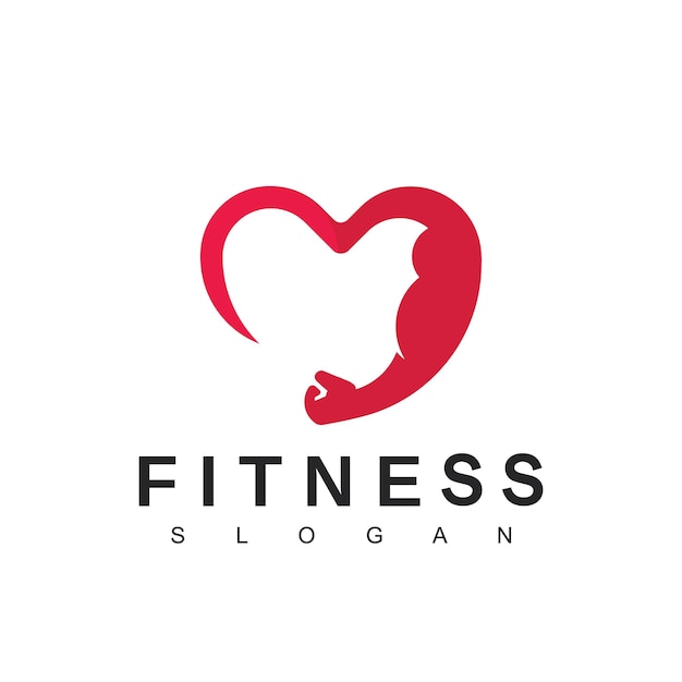 Love fitnesss logo female fitness gym concept vector logo label icon design for woman sports club workout and bodybuilding