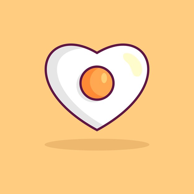 Love floating egg cartoon vector icon illustration