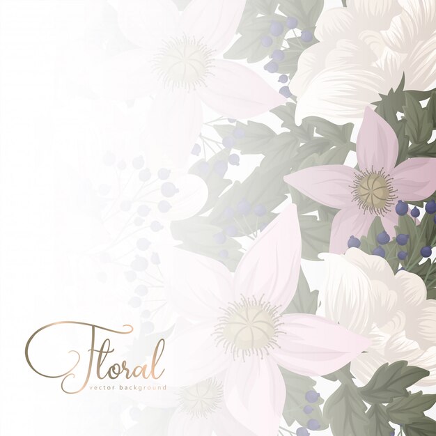 Vector love flower frame - valentines day