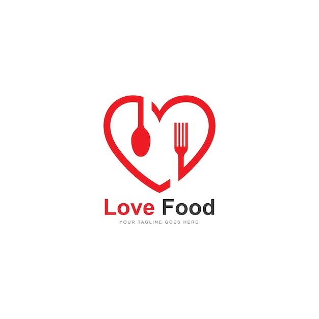 Логотип любви пищи