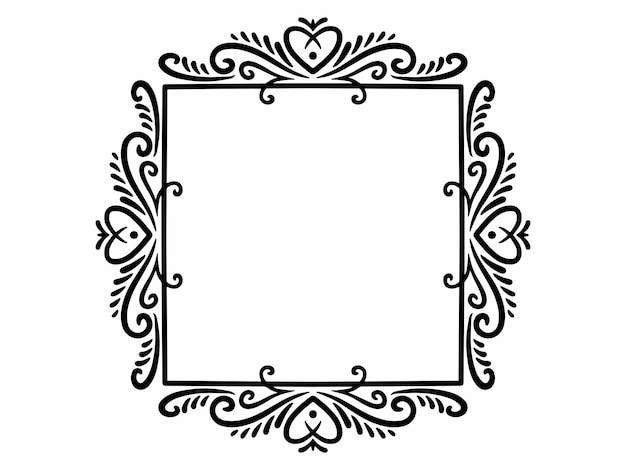 Vector love frame background for valentines day