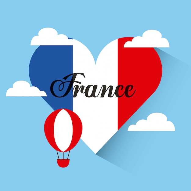 love france heart travel