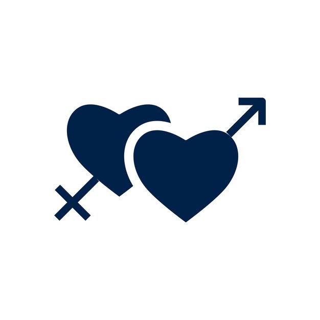 Vector love gender icon valentine symbol logo illustration