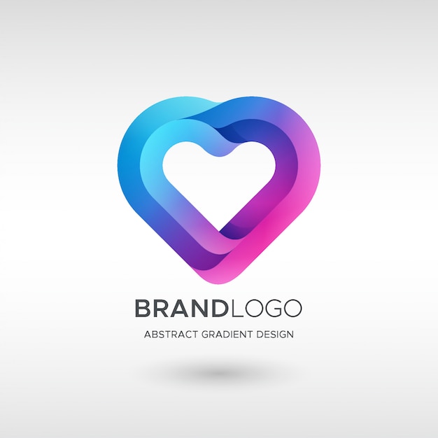 Vector love gradient logo