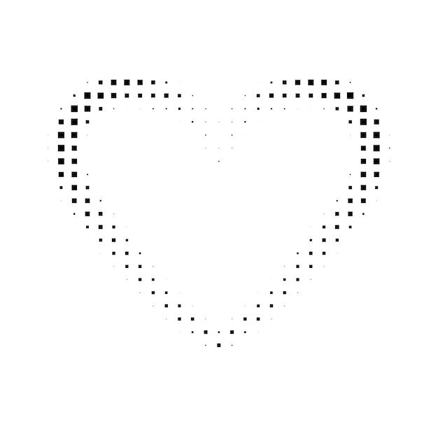 Vector love halftone logo